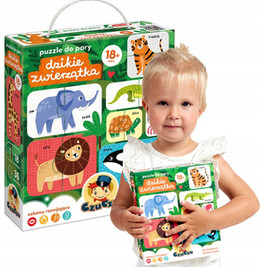 Puzzle Do Pary Dzikie Zwierzęta 18m+ CzuCzu