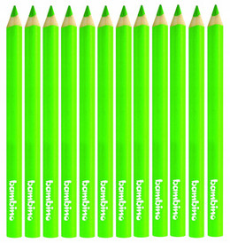 Kredki Trójkątne Grube op. 12 szt. Jasnozielone Bambino