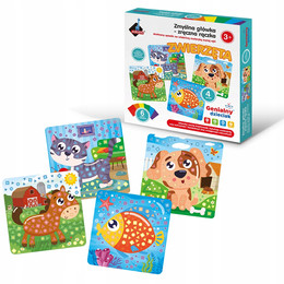 Piankowa Wyklejanka Mozaika ZWIERZĘTA Genialny Dzieciak 3+ Askato