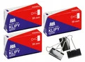 Klipy Do Papieru 19mm Czarne 12 szt Grand x3