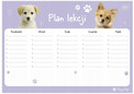 Plan Lekcji A4 Tygodniowy PUPPY Dziewczęcy Interdruk - Harmonogram Zajęć dla Dzieci