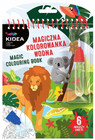 Magiczna Wielorazowa Kolorowanka Wodna SAFARI ZWIERZĘTA 6 Szt Pisak Kidea