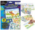 Kreatywna wyklejanka po numerach Dinozaury Kidea (10 arkuszy, 200 naklejek)
