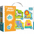 Puzzle Baby Classic Safari 4 w 1 – 18 elementów, Trefl