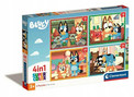 Puzzle 4w1 Układanka BLUEY Blue Bingo PIESEK Zabawy Bajka 3+ Clementoni