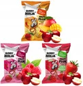 BUNNY NINJA Zdrowa Przekąska Owocowa FRUIT FLUK Bez Cukru MIX SMAKÓW x3