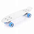 METEOR Deskorolka Fiszka Deska Plastikowa 23897 BIAŁA 56x14,6 cm ABEC 5 LED