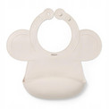 Śliniak silikonowy Babyono beżowy 30×28 cm