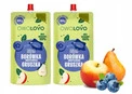 OWOLOVO Mus Owocowy 100% JABŁKO BORÓWKA GRUSZKA Bez Dodatku Cukru 300g x2
