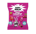 Lizaki Bunny Ninja Truskawka-Wiśnia – Bez Cukru, Bez Glutenu, 12 Sztuk (130 g)
