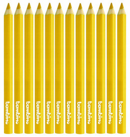 Kredki Trójkątne Grube op. 12 Sztuk ZÓŁTE Bambino