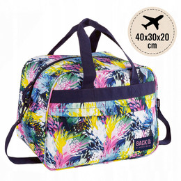 Torba podróżna BACKUP 40x30x20 kabinowa Ryanair Wizz Air kwiatowa