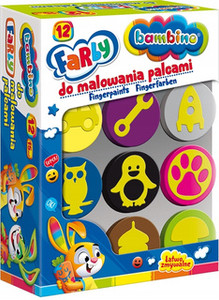 Farby Do Malowania Palcami Stempelki Dla Dzieci 12 Kolorów 3+ Bambino