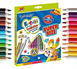 Kredki Trójkątne Super Size 24 kol. +Temperówka St. Majewski