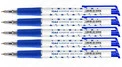 Długopis Biurowy Automatyczny Niebieski Superfine W Gwiazdki 0,5mm TOMA x5