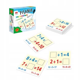 Gra matematyka Pisanie Zmazywanie – Dodawanie 1-30, 68 zadań