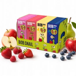 MEGA Zestaw Owocowych Rollsów BOB SNAIL zdrowa przekąska MIX 4 smaki 36x30g