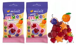 2x MIXIT Żelki Naturalne Owocowe Mixies MIX SMAKÓW Bez Cukru Dla Dzieci 35g