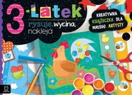 3-latek rysuje, wycina, nakleja
