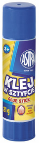 Astra KLEJ W SZTYFCIE 21g Szkolny Biurowy Mocny Zmywalny Bezbarwny 3+ Astra