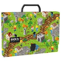 Teczka z Rączką A4 Szkolna MINECRAFT Gruba Lakierowana BackUp