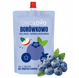 Mus jabłkowo-borówkowy 200 g OwoLovo