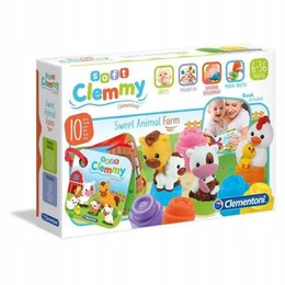 Klocki Sensoryczne Miękkie Gumowe Słodkie Zwierzątka Clemmy 6M+ Clementoni