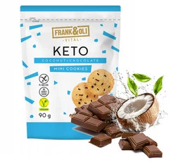 FRANK&OLI Keto Mini Ciasteczka KOKOS CZEKOLADA Bez Cukru 90g