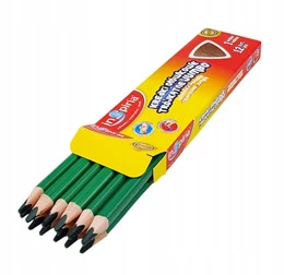 INSPIRIA Kredki Trójkątne Ołówkowe CIEMNO ZIELONY Jumbo 12 Sztuk