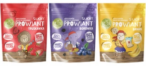 HELPA Liofilizowane Owoce TRUSKAWKA BORÓWKA BANAN Kawałki Bez Cukru (3x9g)