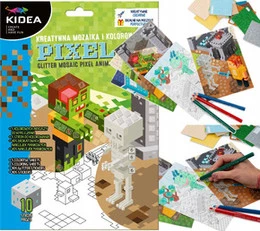 Kreatywna mozaika z kolorowanką Minecraft – Kidea