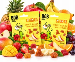 BOB SNAIL Żelki Owocowe WIELOOWOCOWE Bez Dodatku Cukru 2x20g (40g)