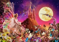Puzzle 260 Układanka Bajka WRÓŻKA Magia Motyle Zamek Księżyc 8+ Castorland