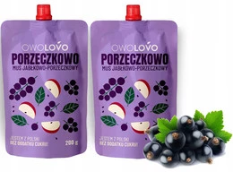 2x OwoLovo Porzeczkowo Mus Jabłkowo-Porzeczkowy Dla Dzieci 200g
