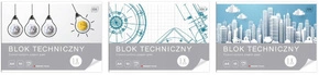 3x Blok Techniczny BIAŁY Dla Dzieci Szkoła Plastyka A4/10k 170g Interdruk