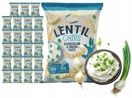 Chipsy z czerwonej soczewicy śmietana cebula 100g