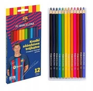 Kredki Ołówkowe Class FC BARCELONA Trójkątne 12 Kolorów Astra