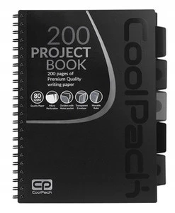 Kołozeszyt Zeszyt Brulion A4 Kratka 100 Kartek CZARNY CoolPack 94108