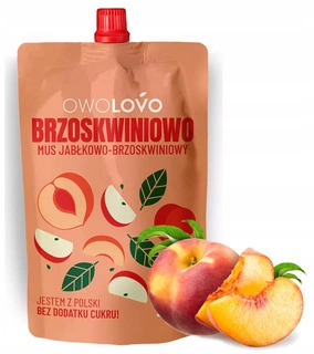 OwoLovo Brzoskwiniowo Mus Jabłkowo-Brzoskwiniowy Dla Dzieci 200g