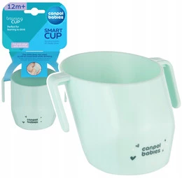 CANPOL Sprytny Otwarty KUBEK Z UCHWYTAMI Dla Dzieci DO NAUKI PICIA Turkus