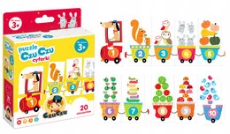 Cyferki Kreatywne Puzzle Do Liczenia 20 Elementów Pociąg 3+ CzuCzu