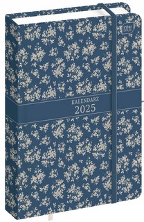 Kalendarz Książkowy Dzienny 2025 A5 384 Mat+UV FLORAL Interdruk