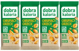 4x Fit Zdrowy Baton Chrupiący ORZECH Daktyle Bez Cukru VEGE Dobra Kaloria