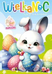 WIELKANOC z Zajączkiem Na Kolorowo Malowanka Kolorowanka BooksAndFun