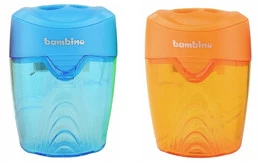 2x Temperówka Szkolna Podwójna Z Pojemnikiem Manualna Biurowa Bambino