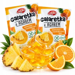 CELIKO galaretka z agarem ananas-pomarańcza VEGAN 45g x2