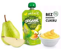 Mus gruszkowy bio bez cukru 4m+