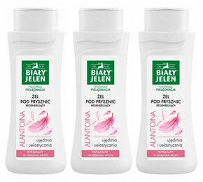 3x BIAŁY JELEŃ Żel Pod Prysznic ALANTOINA Regenerujący 300ml Hipoalergiczny