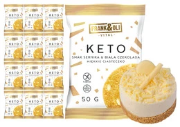 Frank & Oli Keto Ciastka Sernik z Białą Czekoladą Box 12x50g