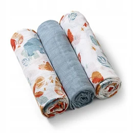 BABYONO PIELUCHY PIELUSZKI MUŚLINOWE 100% BAWEŁNA SOFT 70x70cm 3szt 348/07